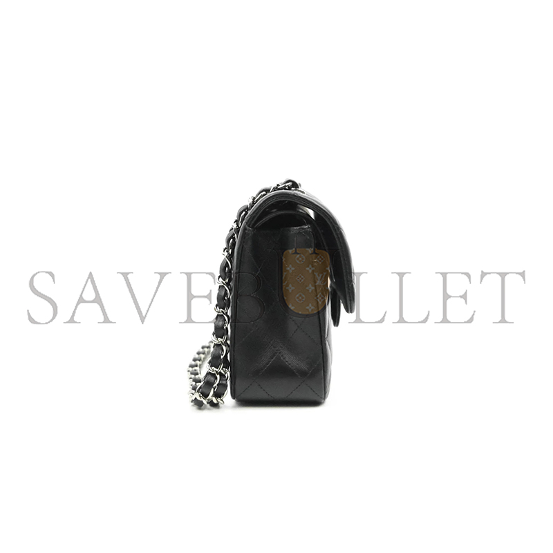 CHANEL MASTER SMALL CLASSIC FLAP BLACK LAMBSKIN (23*14*6cm)